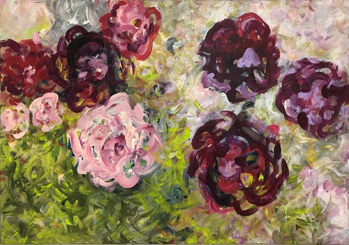 Flowers (violet roses) by Anja Stemmer