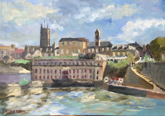 Penzance inner basin original oil painting