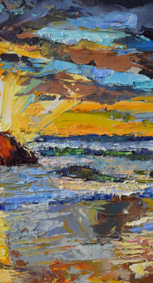 Tramonto su Pan di Zucchero by Giovanni Battista Mattu