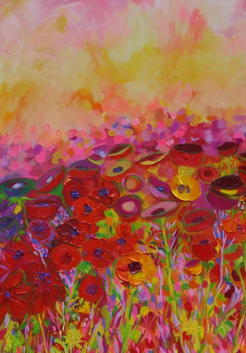 Sweet Summer Poppies by Lesley Blackburn