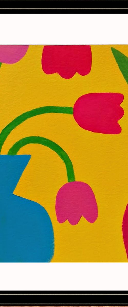 Two Vases of Tulips by Jan Rippingham