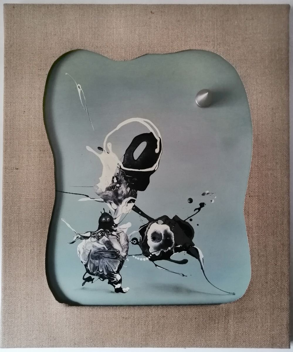 Surrealistic Animal Oil Painting By Stefano Mazzolini, 20 X 24", O3M, Original Artwork