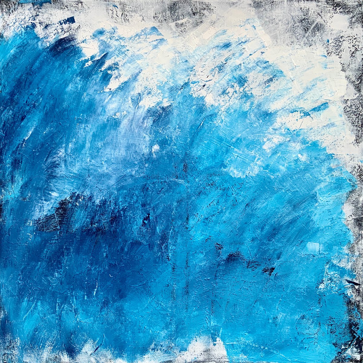 Atlantic crossing No. 19620 -2 Abstract in blue by Anita Kaufmann