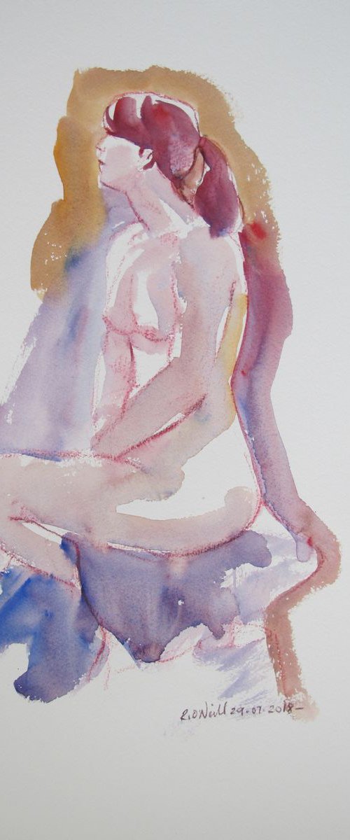 Seated female nude by Rory O’Neill