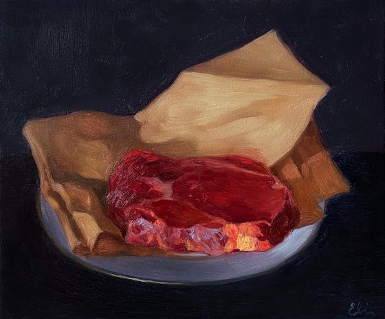 Still Life with ribeye steak