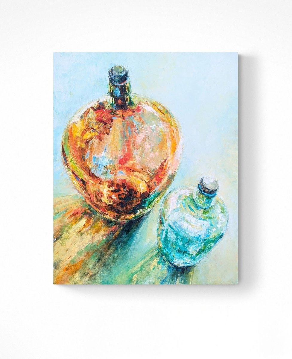 Impressionistic Still Life Oil Painting By Yana Dulger, 24 X 30", "Bright Life", Original Artwork