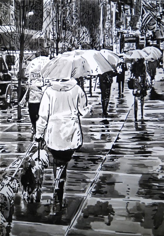 Rainy Day  / 50 x 35 cm