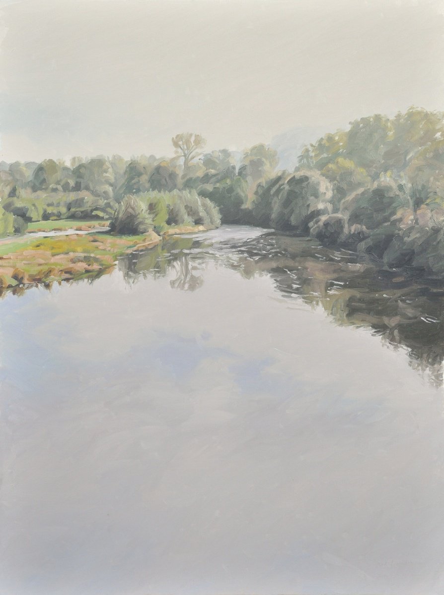 October 11, morning mists on the Loire by ANNE BAUDEQUIN