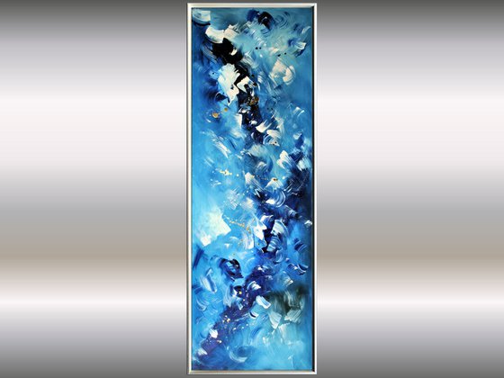 Starry Nights  - abstract acrylic painting, canvas wall art, framed modern art