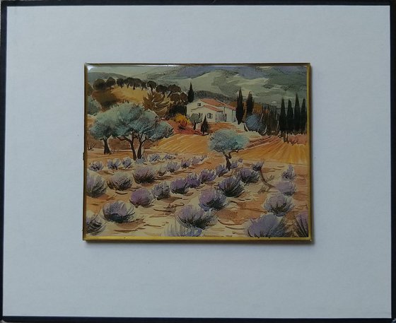 Landscape. Lavender blossom.