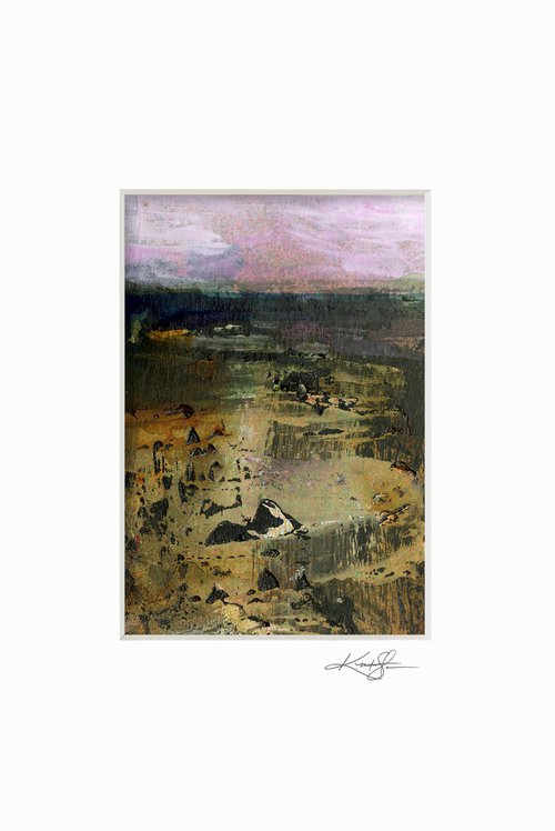 Mystical Land 457 - Small Textural Landscape painting by Kathy Morton Stanion by Kathy Morton Stanion