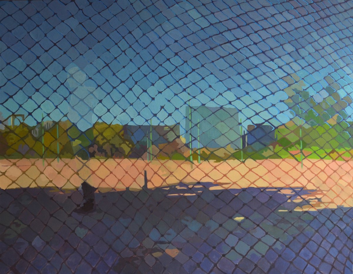 View behind the net by Tomas Stanaitis