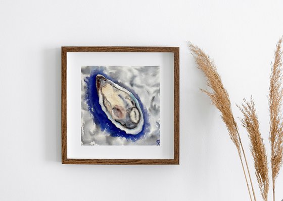 Oyster Watercolor Painting