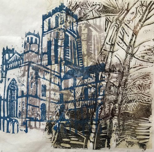 Durham Cathedral and River Wear by Sandra Haney