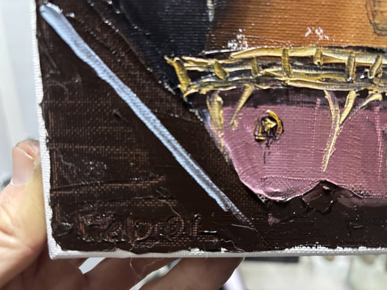 Windmill at night. Plein Air