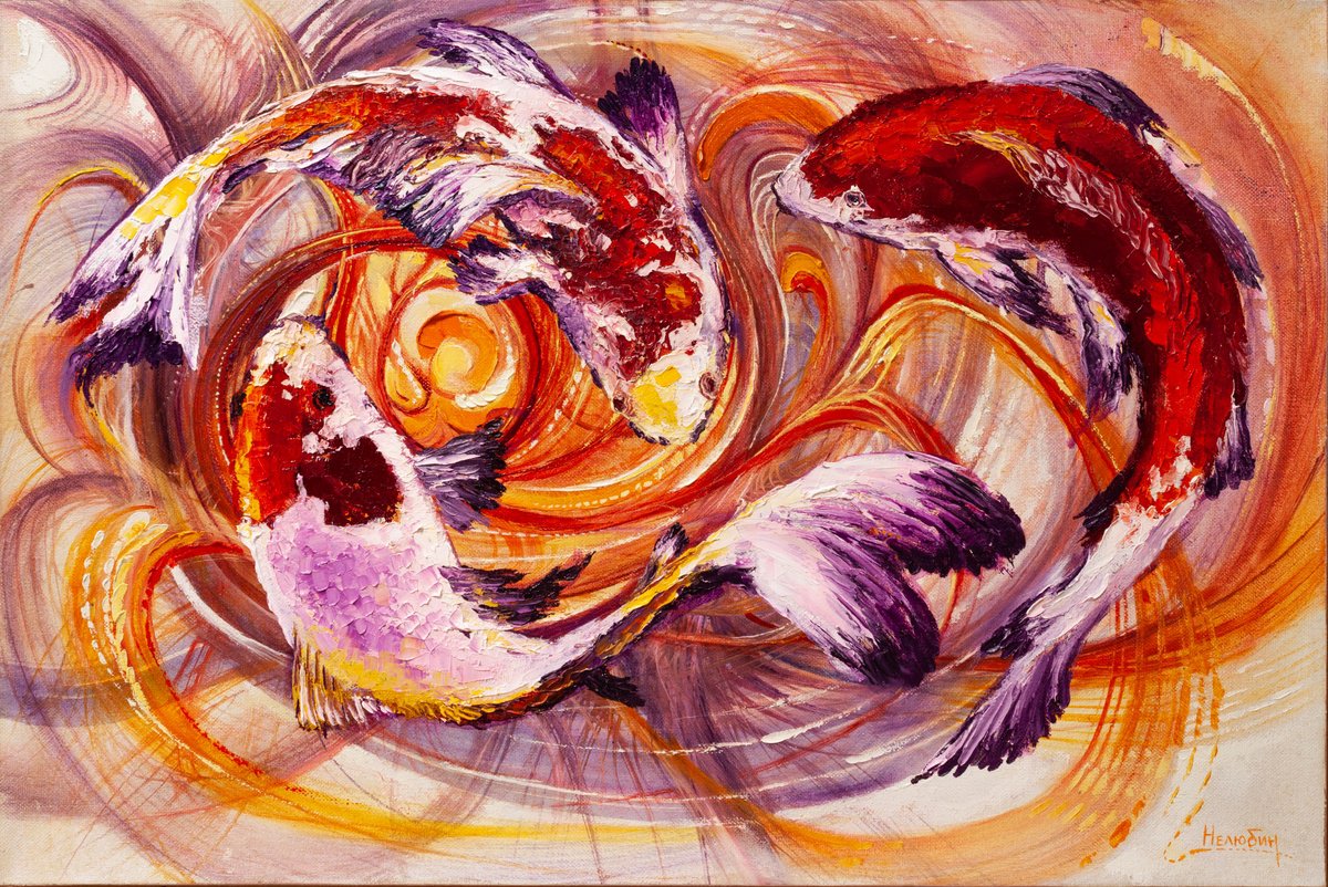 Impressionistic Animal Oil Painting By Aleksandr Neliubin, 24 X 16, Solar Space, Original Artwork