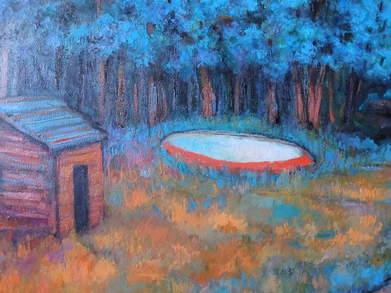 Hut by the river
