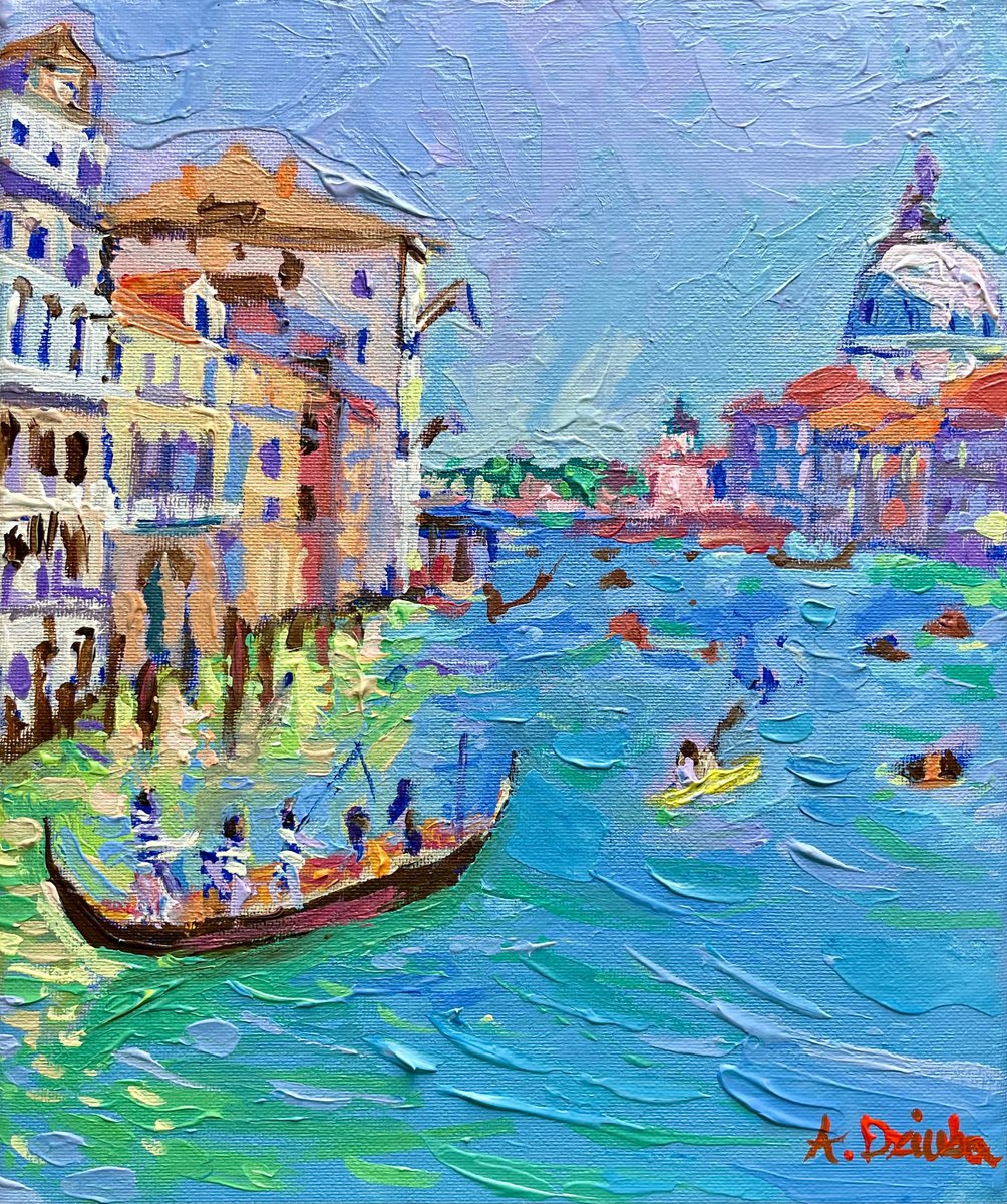 Venice - Boats of Grand Canal by Adriana Dziuba