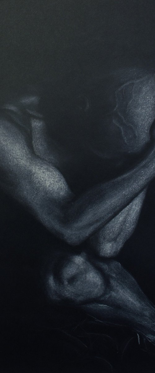Nude study dry pastel. by Rumen Spasov
