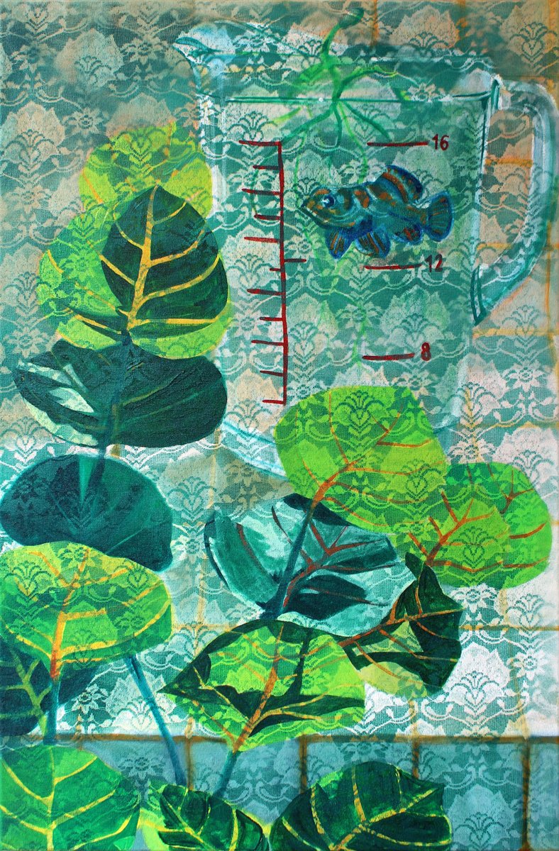 Animal Oil Painting By Ben Stephenson, 20 X 31, Scales, Original Artwork