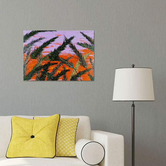 Grass In Purple Color