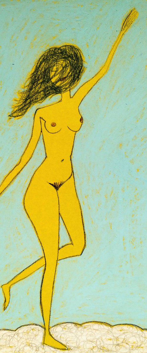 Yellow nude by Ann Zhuleva