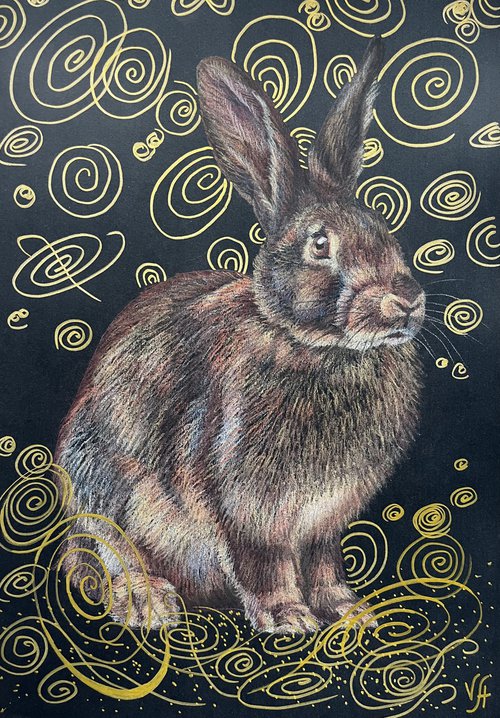 Brown rabbit by Alona Vakhmistrova