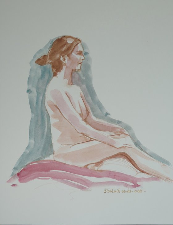 Seated female nude