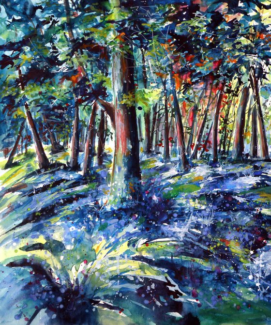 Forest with flowers