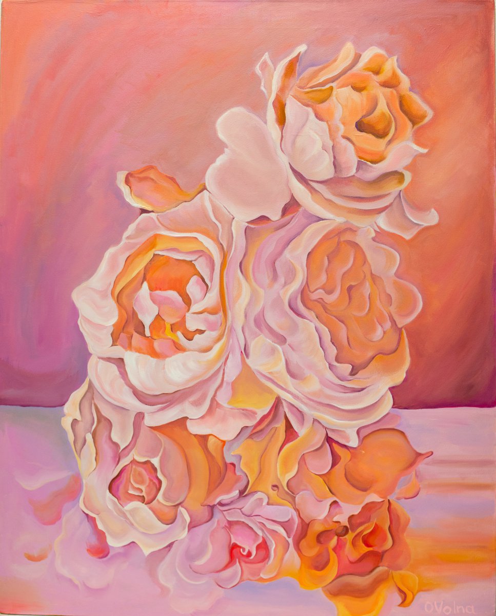 Orange Purple Bouquet by Olga Volna