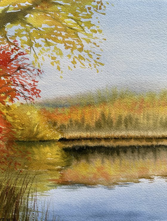 Breath of autumn on the lake