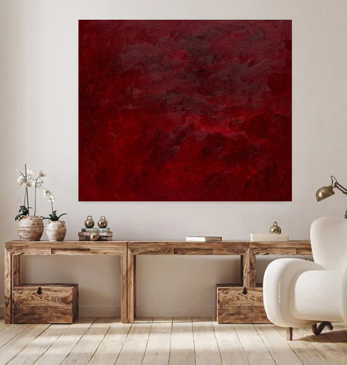 Burgundy Sky By Nataliia Sydorova, 79 X 67, Artwork For Sale On Artfinder