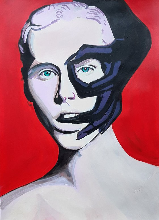 Portrait of a young guy / 70 x 50 cm