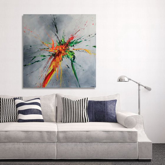 Luminous Bursts I (Spirits Of Skies 100066) (100 x 100 cm) XXL (40 x 40 inches)