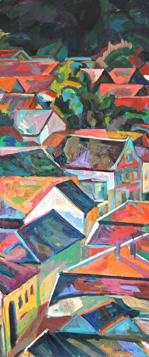 Borough roofs ( 90 x 64 cm) by Maja Đokić Mihajlović