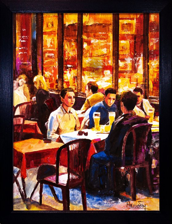 Evening cafe