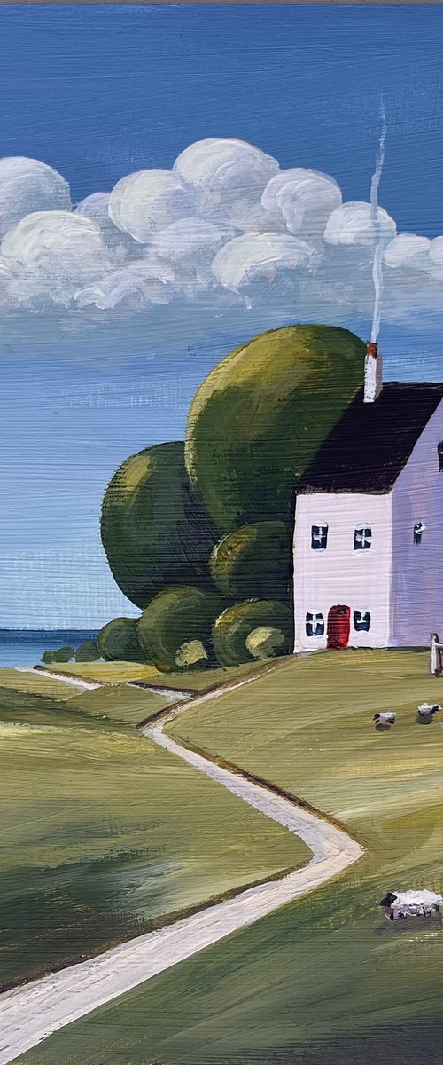 Country summer landscape. by Tetiana Vysochynska