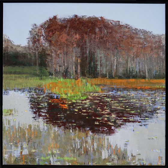 Reflection 30x30 inch 76x76 cm by Bo Kravchenko