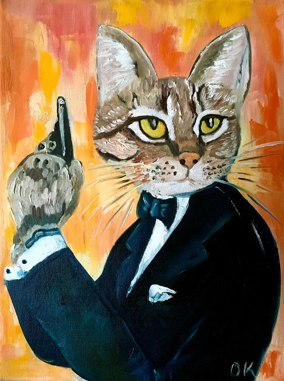 Cat  James Bond 007, Cats never die.