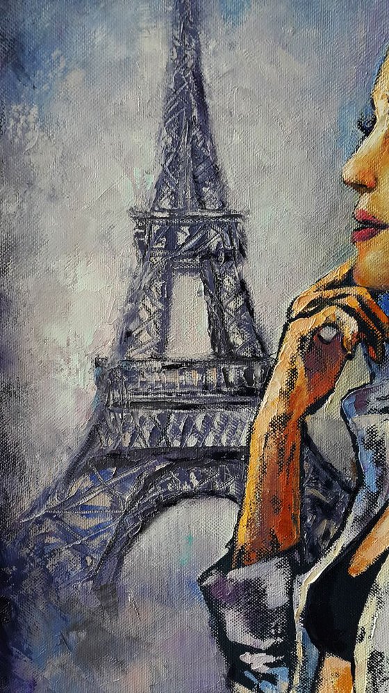 Paris - oil painting, palette knife
