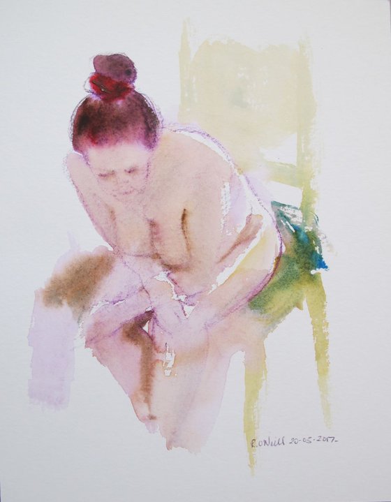 Seated female nude