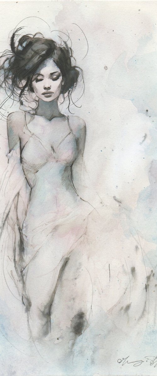 Pink fog in pastel blue by Maurizio Puglisi