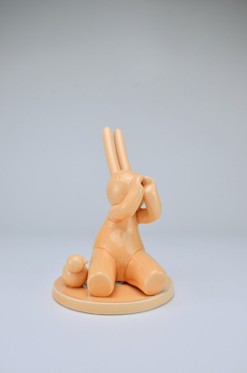 Urban And Pop Animal Sculpture By Mr Clement, 5 X 10", Breathe For All - Coral, Original Artwork