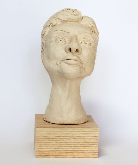 Hilary: ceramic portrait sculpture