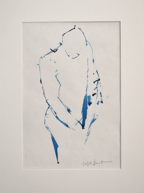 Study of a male Nude - Life Drawing No 604 by Ian McKay