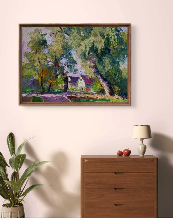 Willows near the yard