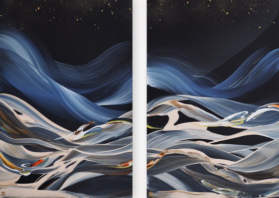 Starry Night III Diptych