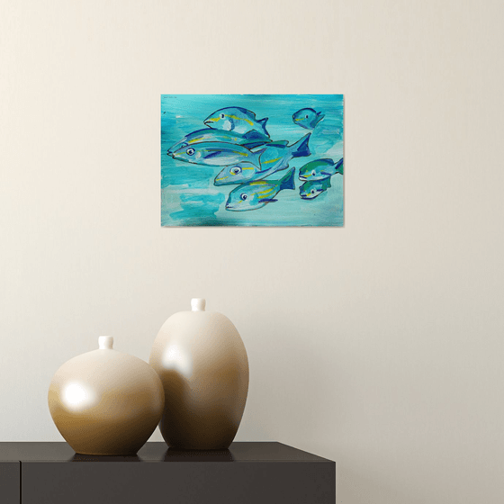 Fish in blue