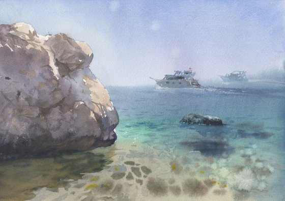 Seascape watercolor