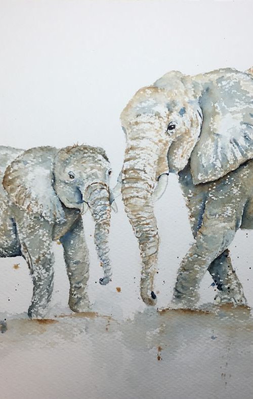 Elephants #3 by Sabrina’s Art